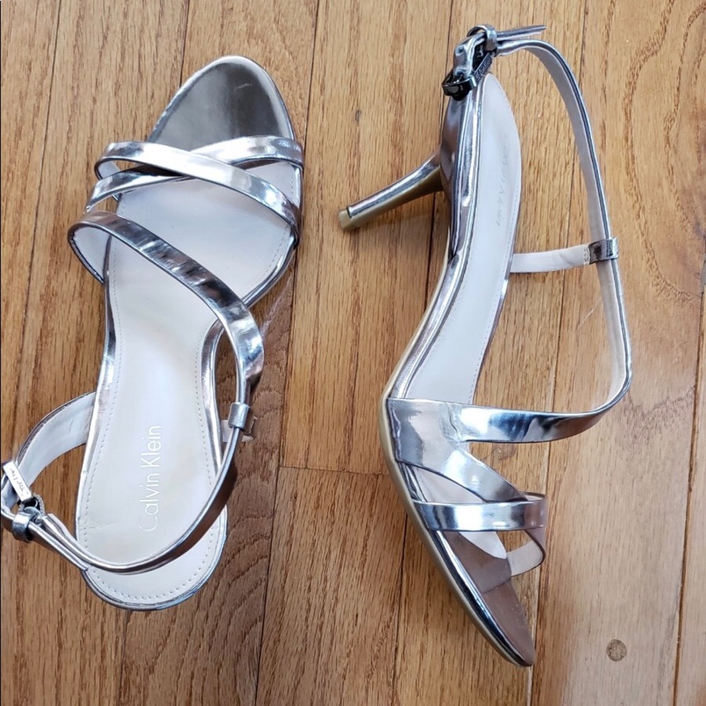 Calvin Klein Rose Gold strappy shoes